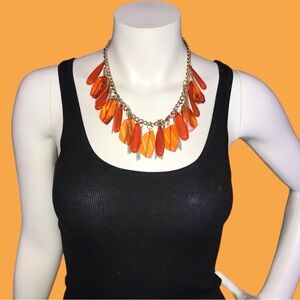 Vintage 1990 Vibrant Orange Necklace